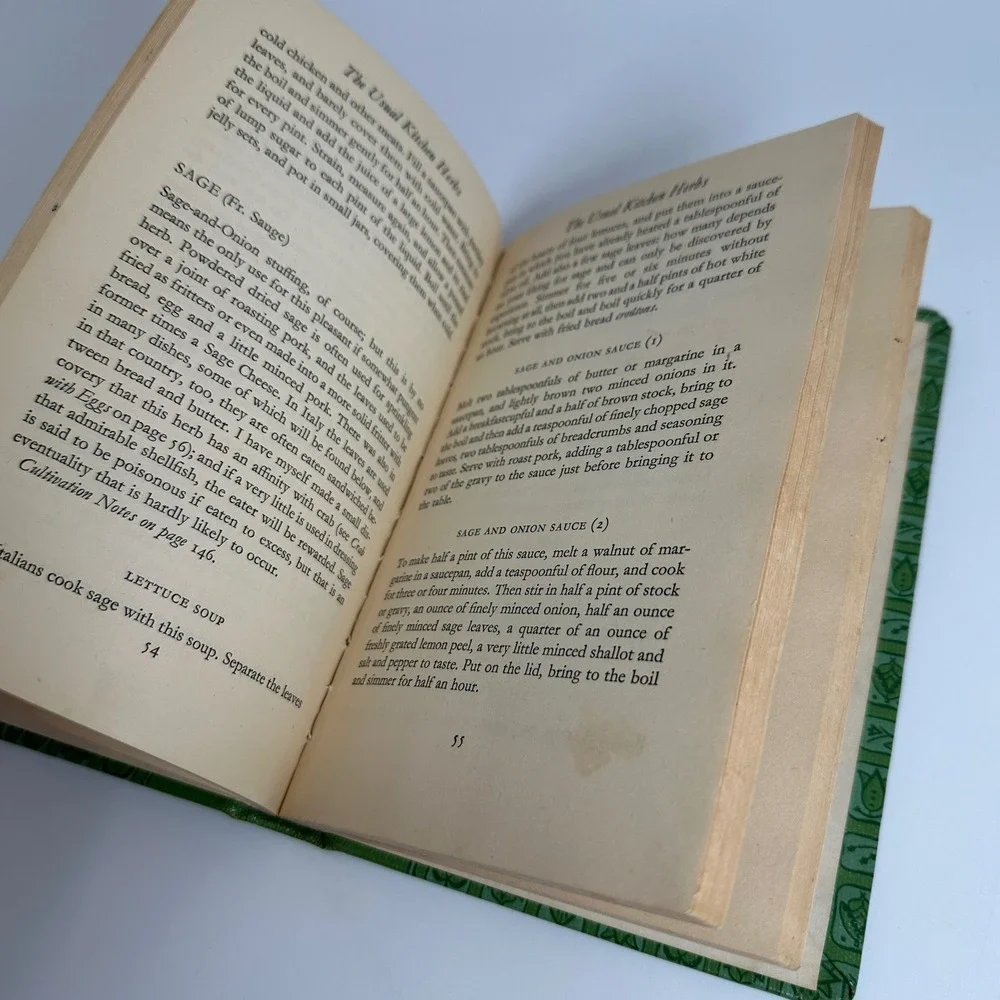 Faber and Faber Herbs in the Kitchen 1953 Ambrose Heath Gardening Cookbook VTG